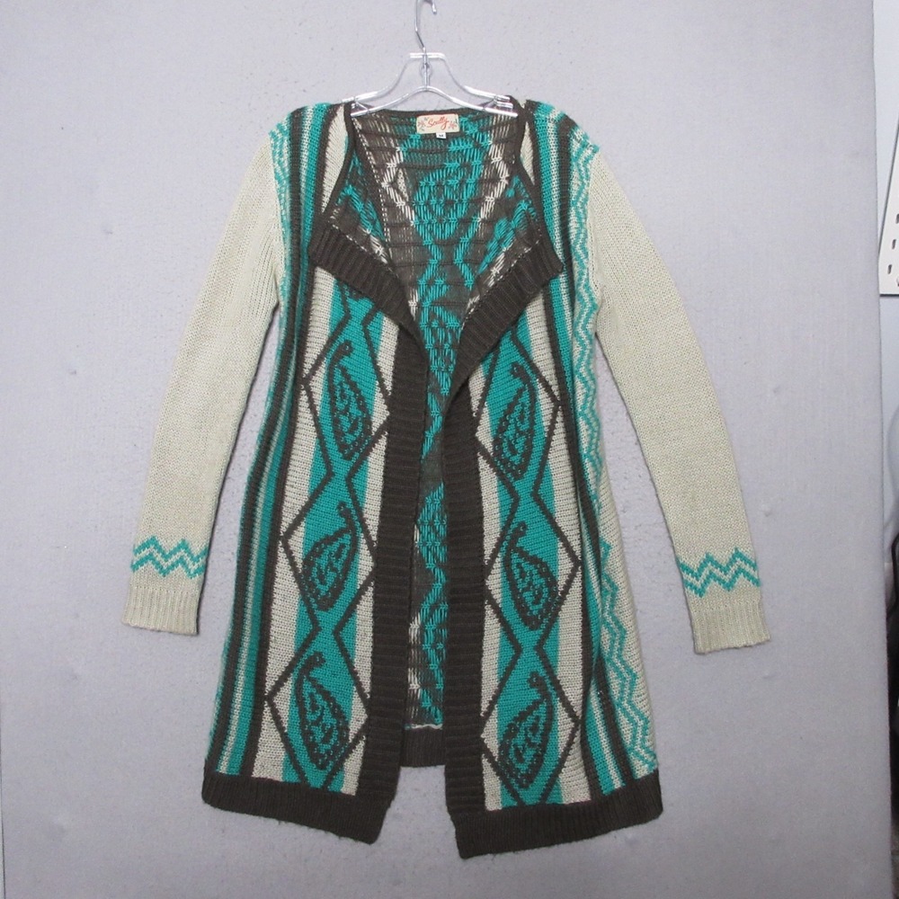 Scully Cardigan Women Medium Western Southwestern Aztec Long Boho Festival‎ Open